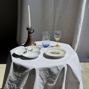 Vintage serving dish in white porcelain with shells MP Samie D26 H4
