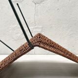 Vintage chair in wicker and metal circa 1950