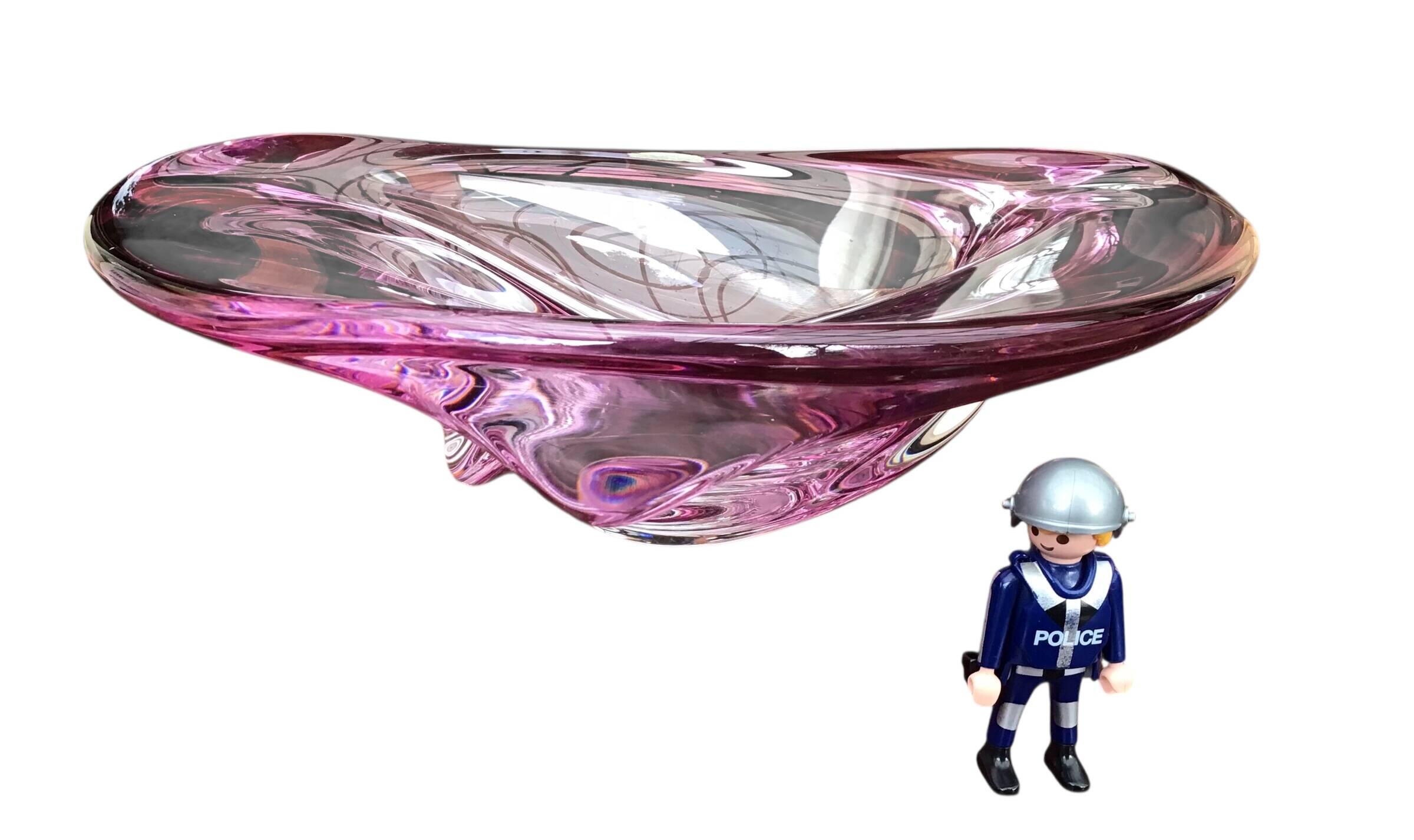 Val Saint-Lambert crystal centrepiece – Wave model circa 1950