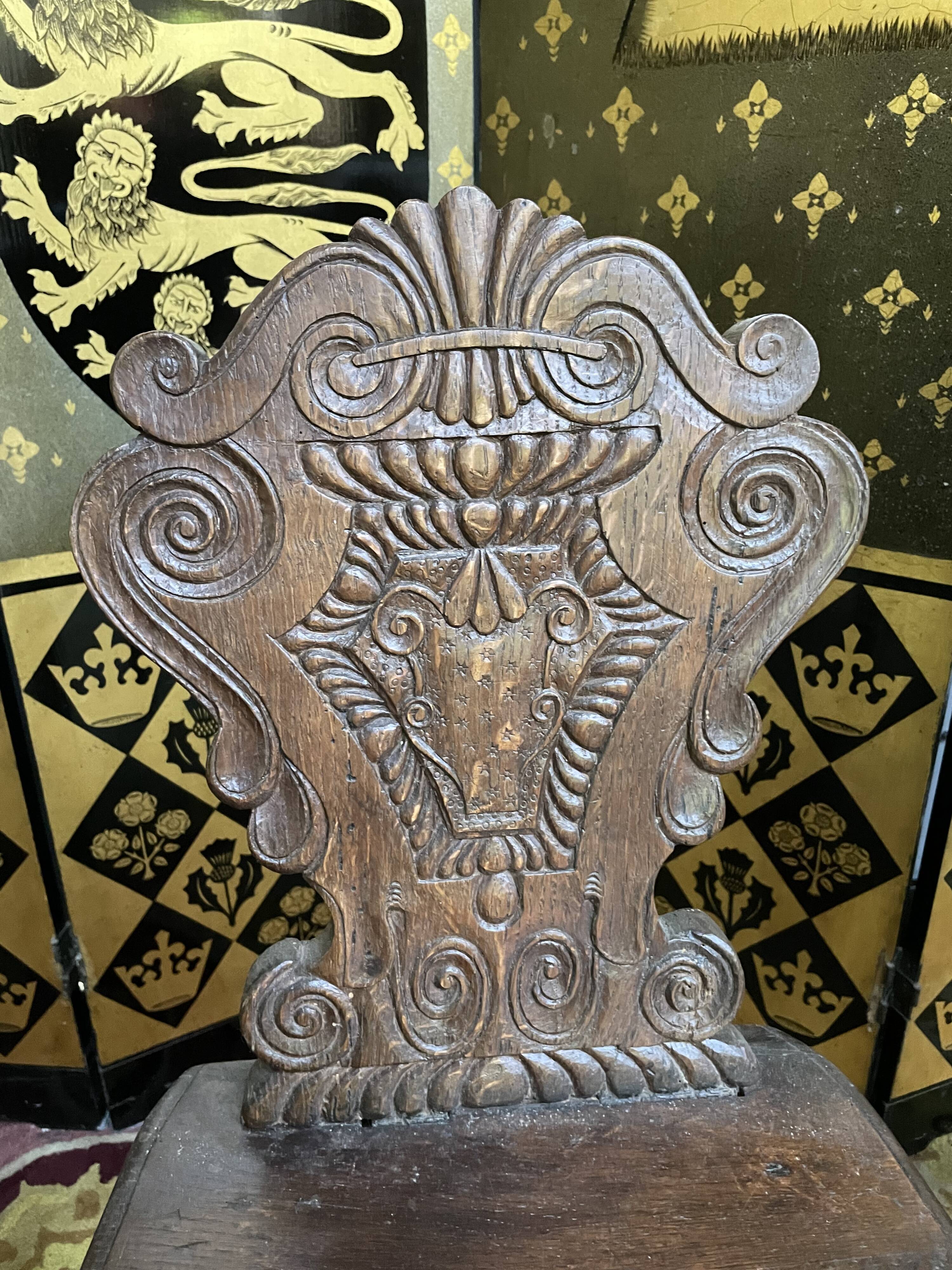 4 Alsatian chairs in solid oak