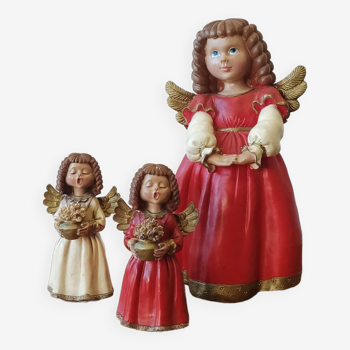 Christmas Figurines, Sweden, 1980s, Set of 3.