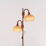 Lampadaire sculptural en teck de Domus (Allemagne, années 1970).
