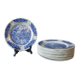 10 flat plates advertising porcelain pyroblan BP