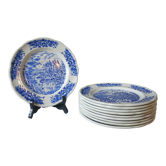 10 assiettes plates publicitaires porcelaine pyroblan BP