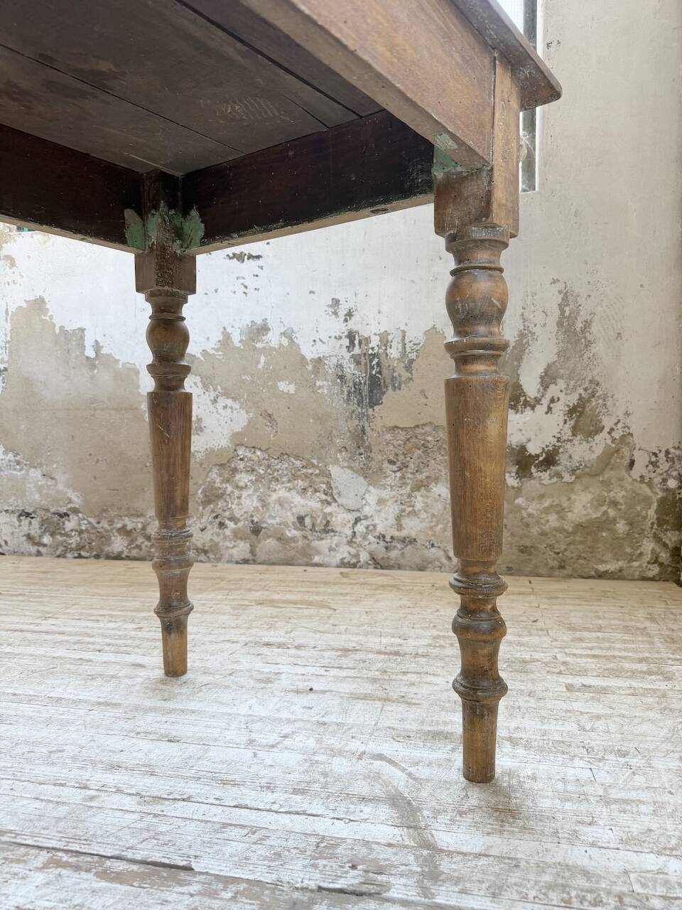 Table de ferme, bistrot en hêtre 1900