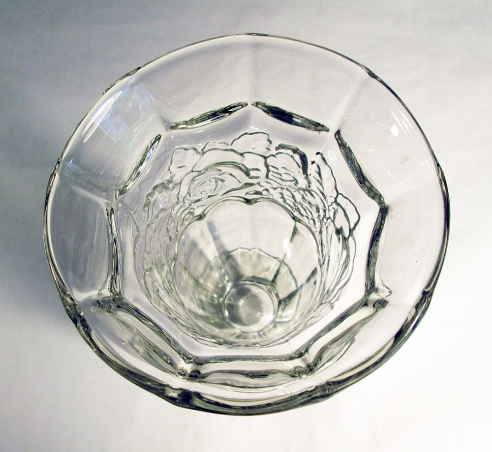 Thick glass standing vase