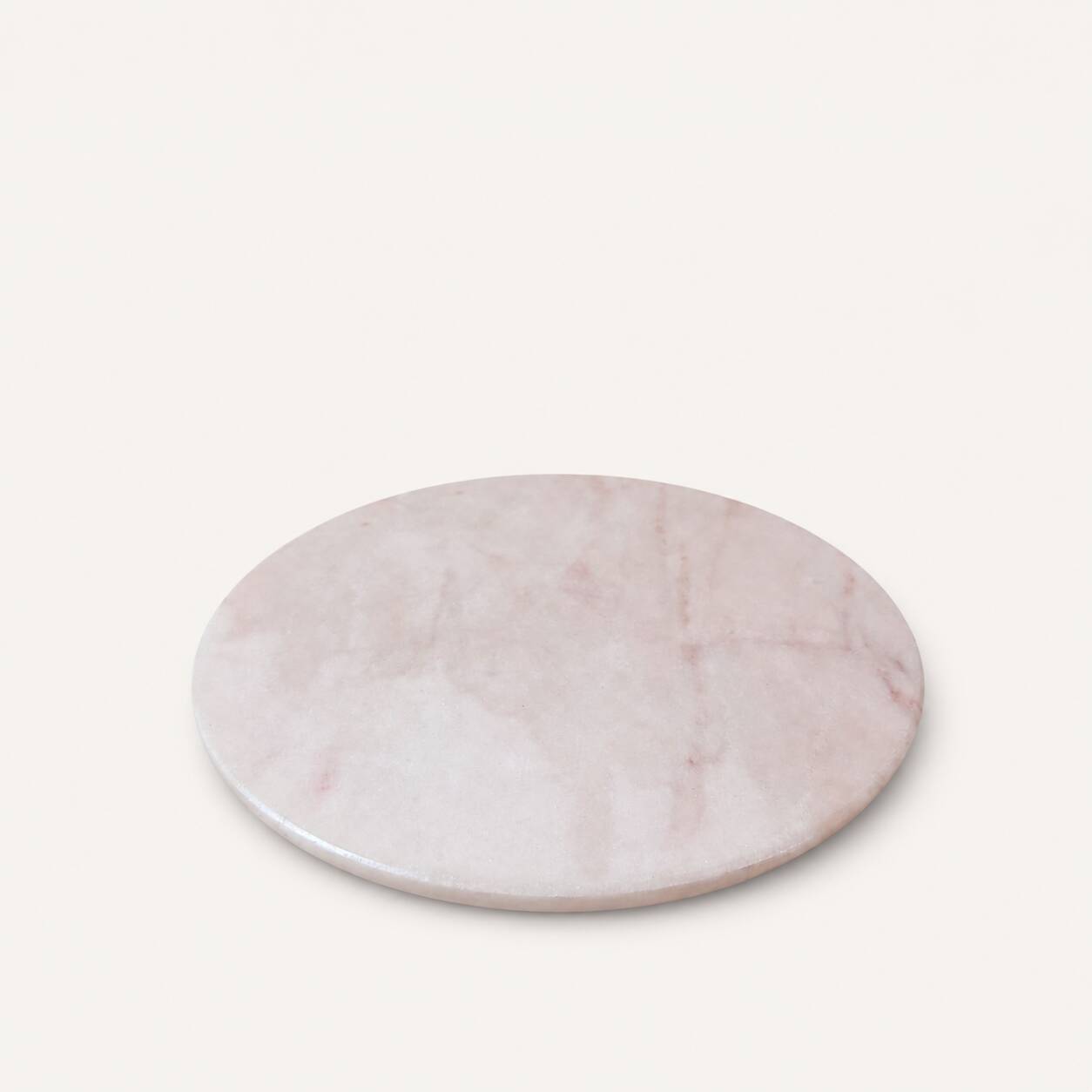Round pink marble platter