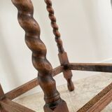 Side table in the countryside style in turned wood