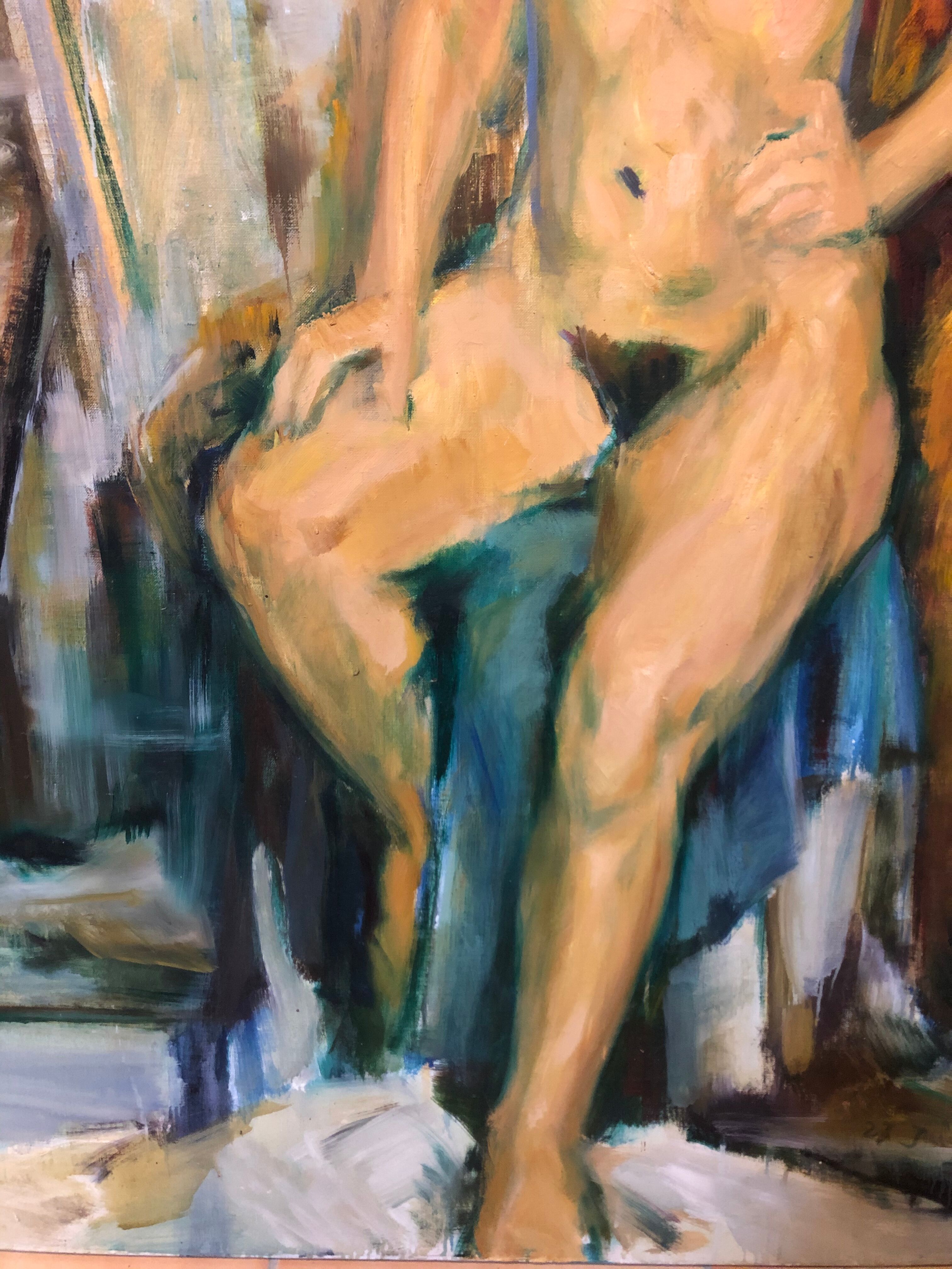 Oil painting on canvas signed Kazuko Toyokawa