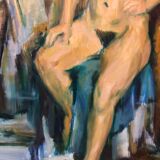 Tableau huile sur toile signé Kazuko Toyokawa
