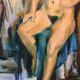Oil painting on canvas signed Kazuko Toyokawa