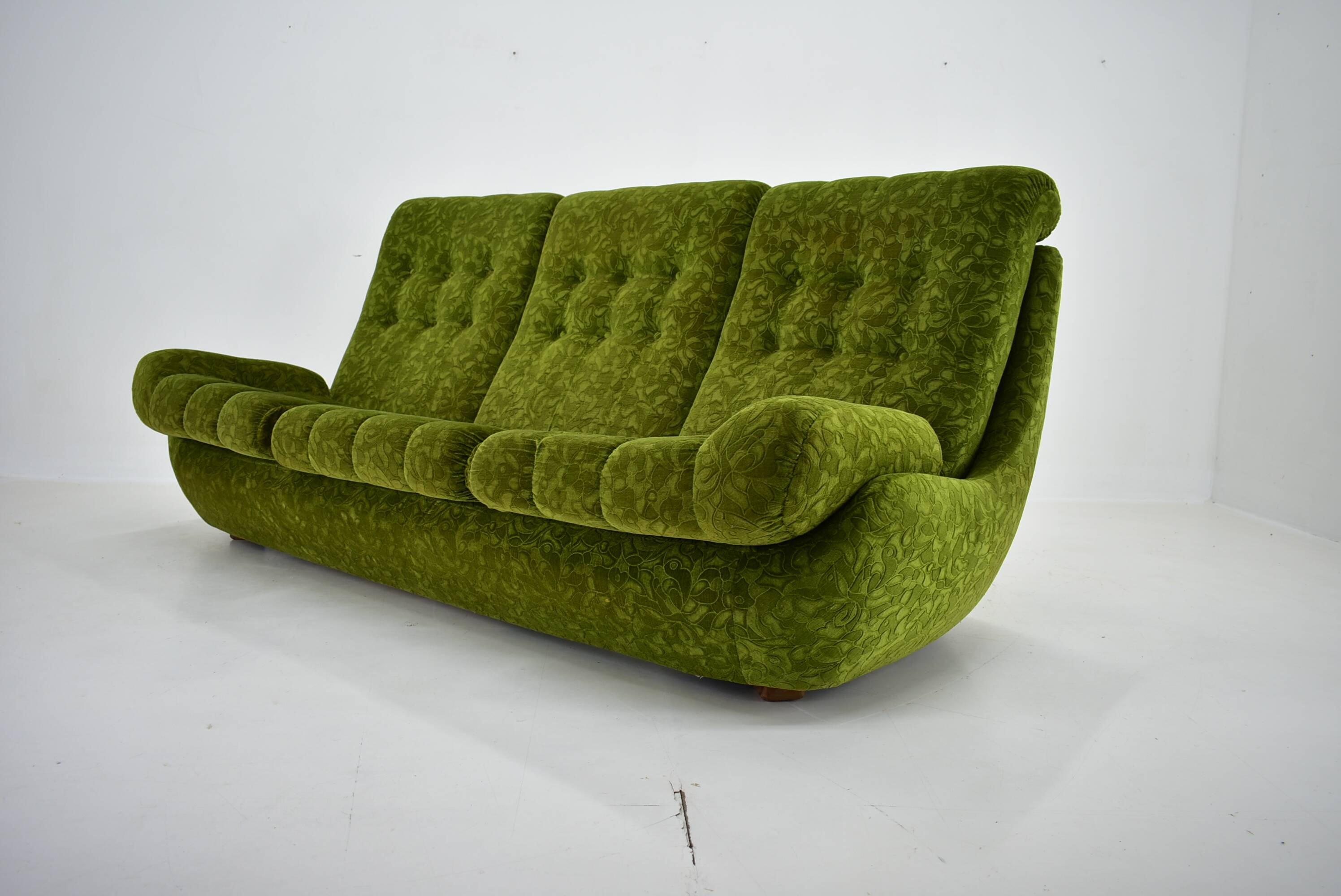 Big Design Three-Seat Sofa Atlantis,Czechoslovakia 1970s