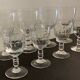 Lot of 8 old glass walking glasses of 2 different sizes