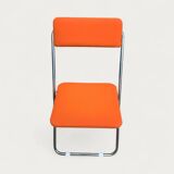 Framar folding chairs orange felt 1970