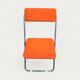 Framar orange felt folding chairs 1970