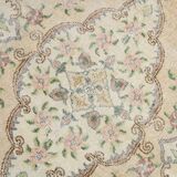 4x7 Light Yellow and Brown Persian Rug, 114x204Cm