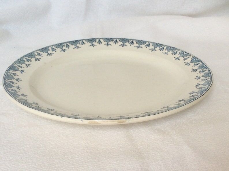 Round dish Terre de Fer navy blue L G model Doullens