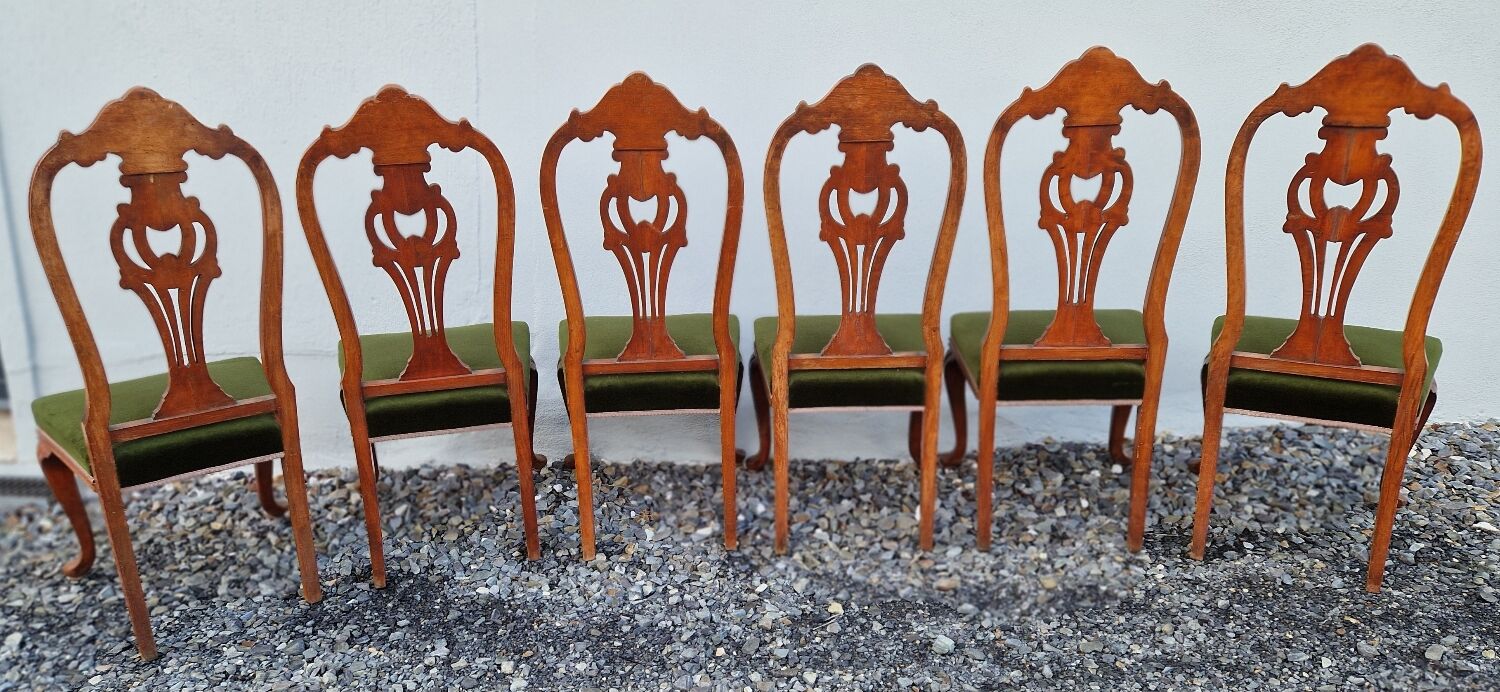Set of 6 mahogany chairs