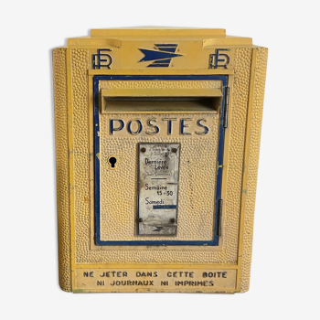 Boite aux lettres la poste jaune 1967