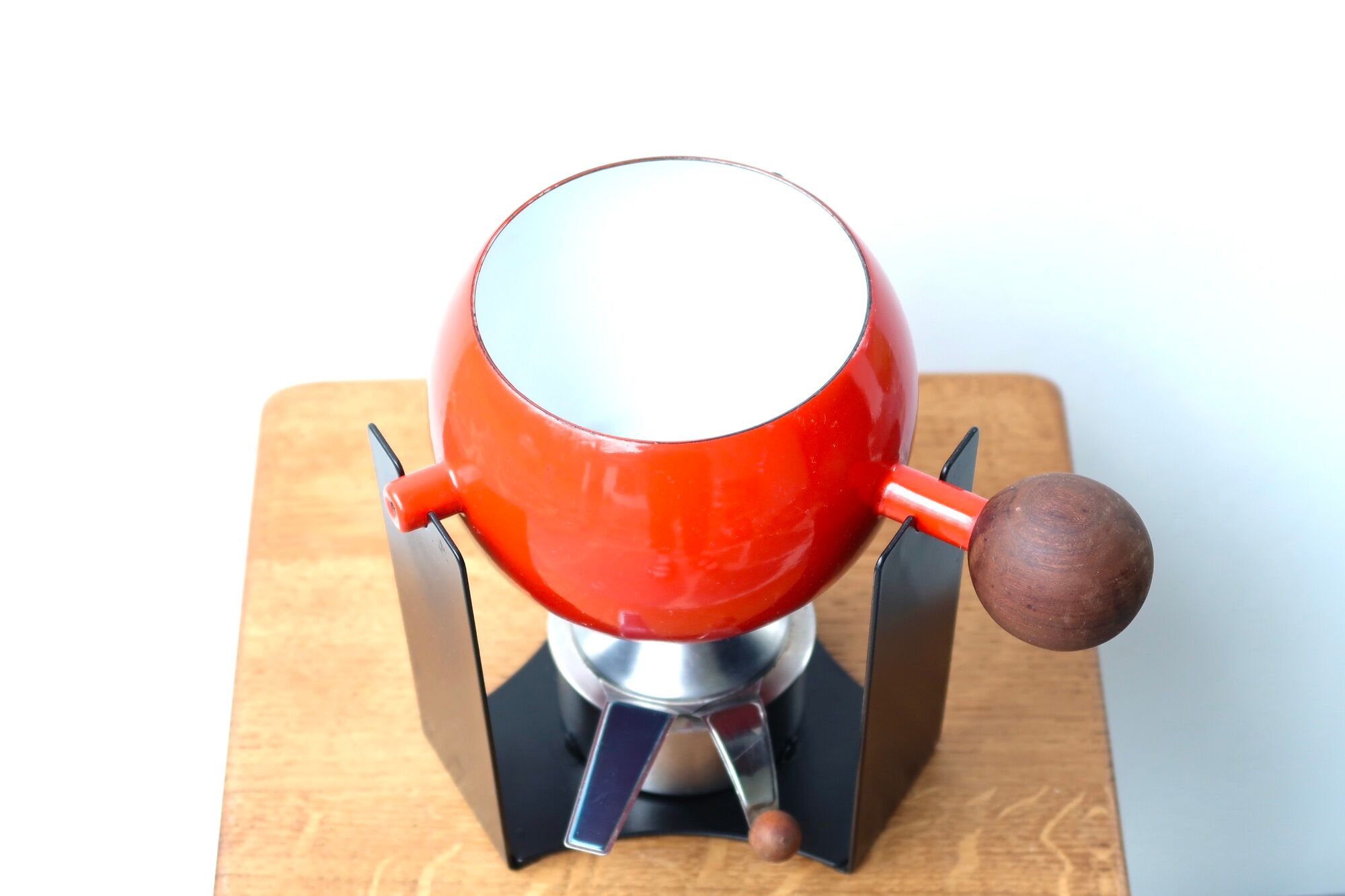 Aubeck fondue machine and forks, 70s