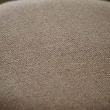 Modern Swedish, set of 14 stackable stools in birch and hessian fabric, 1980s.