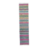 Scandinavian hand woven rag rug - gallery rug. 343/358 x 76 cm