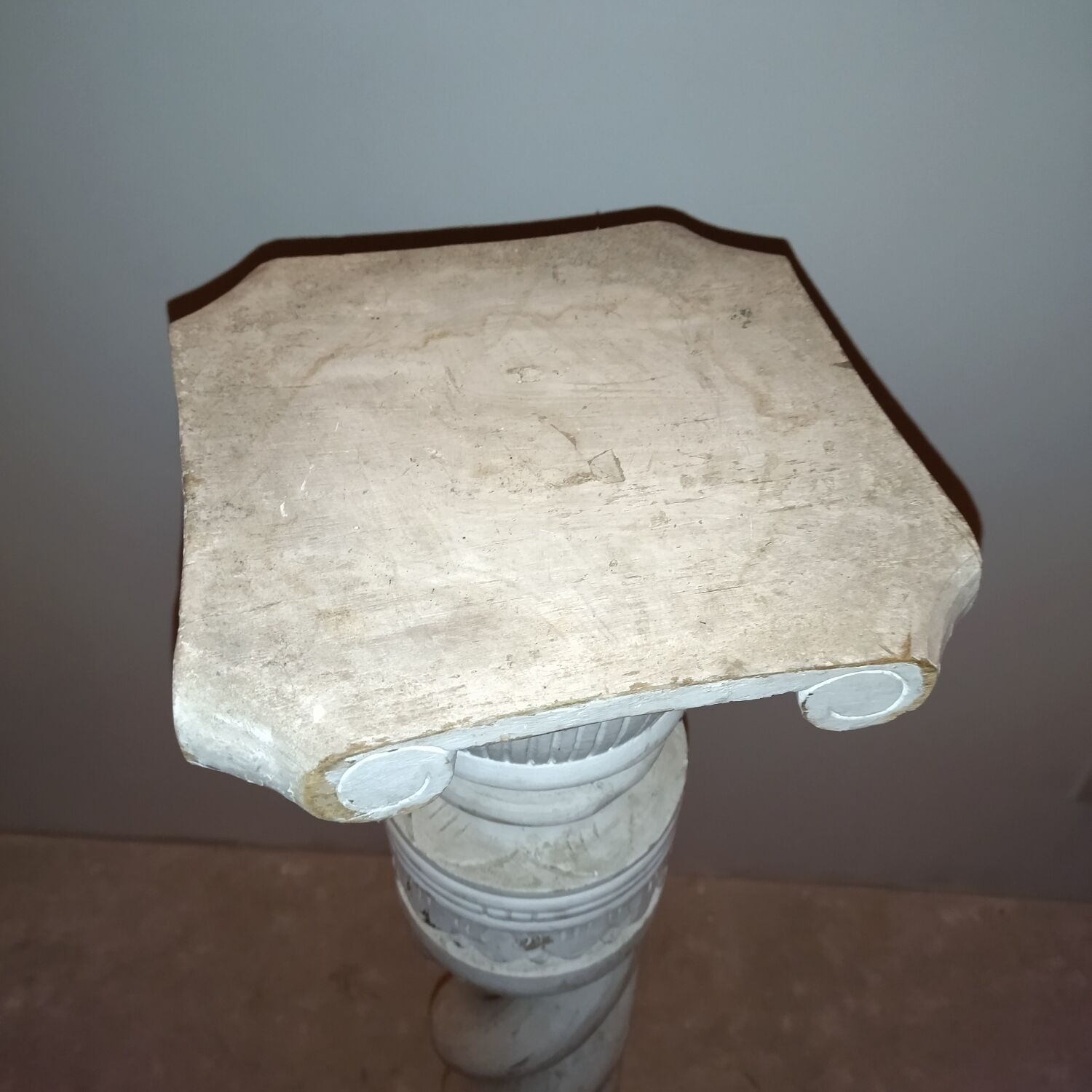 Carved wooden column