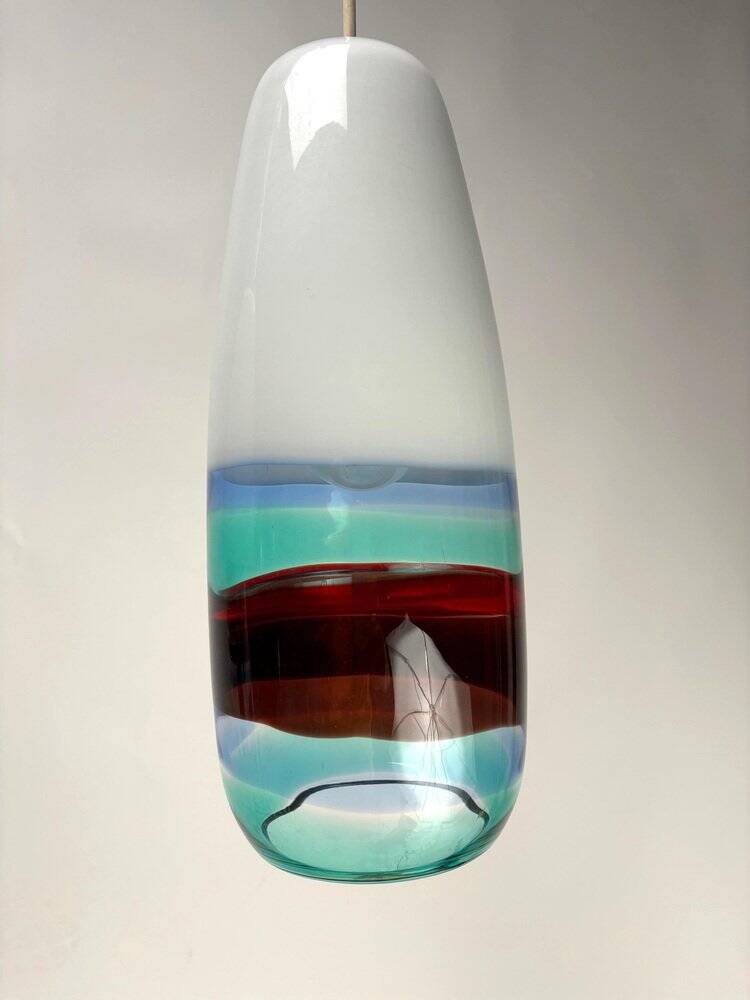 Multicolor Mod. 4035 Pendants attributed to Massimo Vignelli for Venini, Italy, 1950s, Set of 3