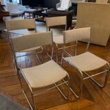 4 sled chairs design 70s, perfect condition