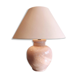 Pink ceramic ball lamp with lampshade