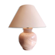 Lampe boule en céramique rose avec abat-jour