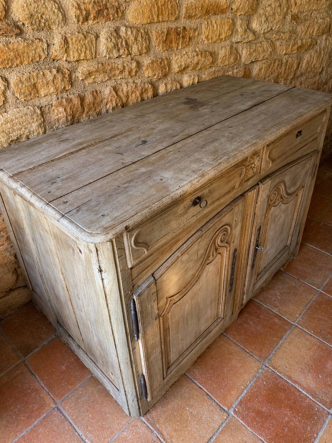 19th-century oak sideboard