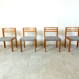 Set of 4 pine wood SG 1200 dining chairs by Cees Braakman, 1970s