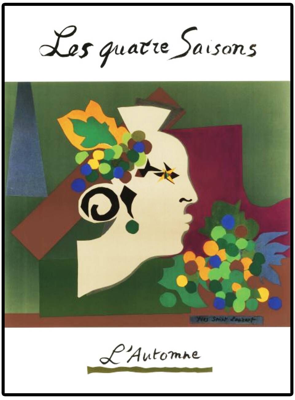 Yves Saint Laurent, 1983, Lot of 4 posters: The Four Seasons