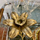 Bougeoir fleur en laiton