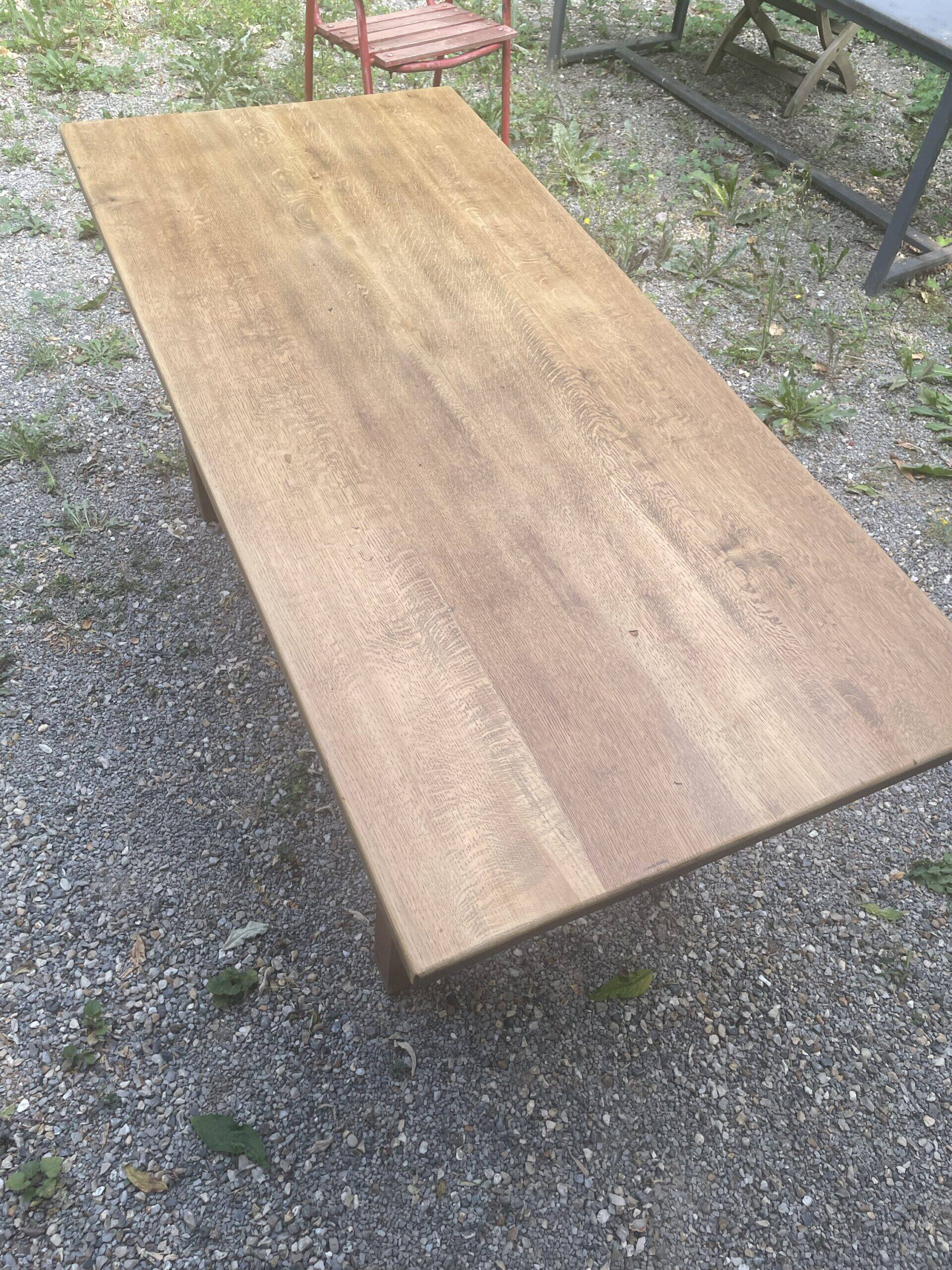 Table de ferme en chêne massif