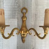 Solid brass wall lamp 2 arms