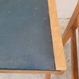 Series of 3 vintage chairs with compass legs - 1950s