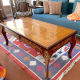 Table basse ancienne marqueterie