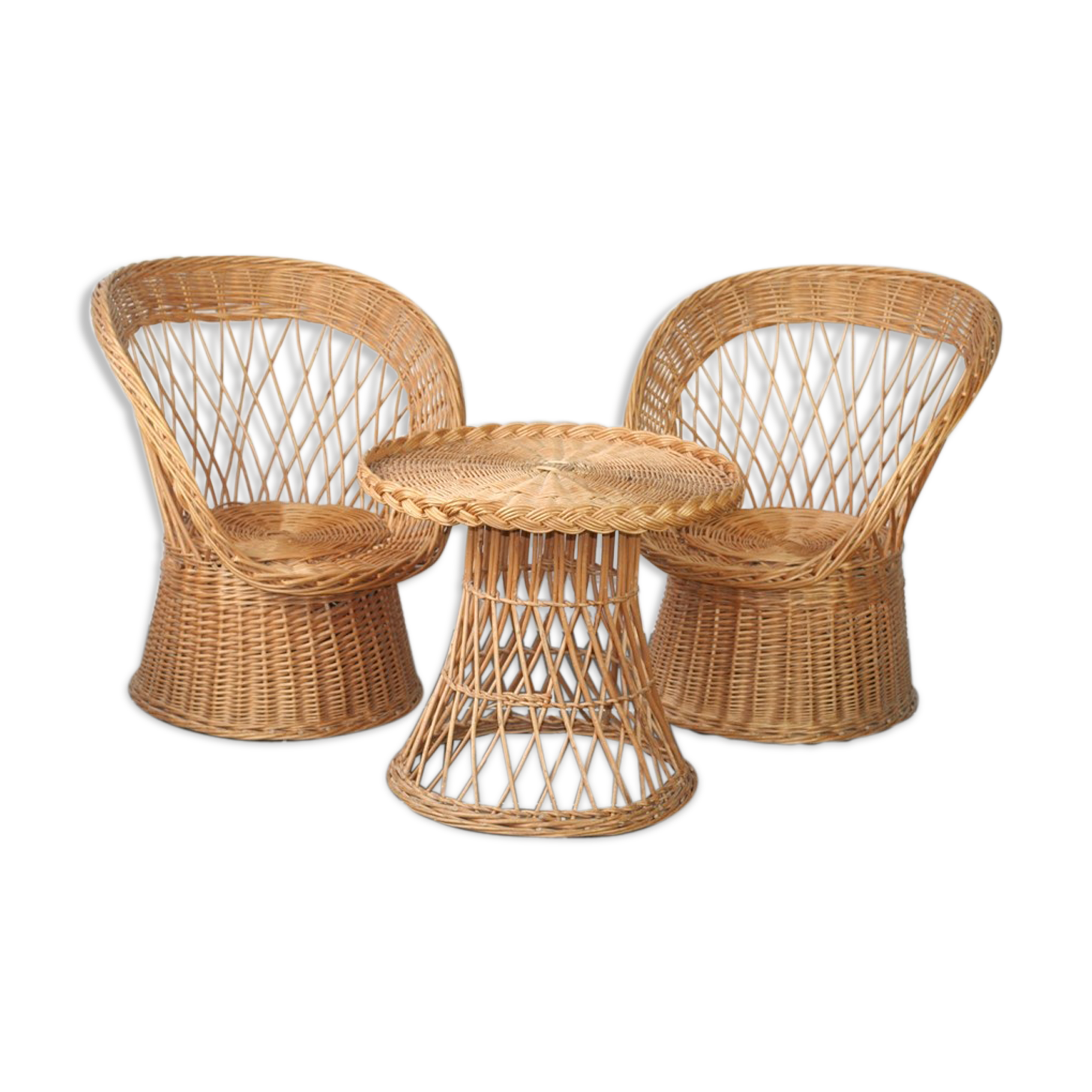Set two armchairs and table from the 70