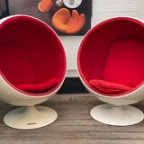 Pair of vintage space age ball chairs