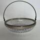 Antique glass cup with metal frame
