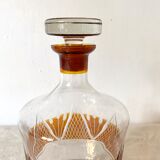 Overlay crystal decanter