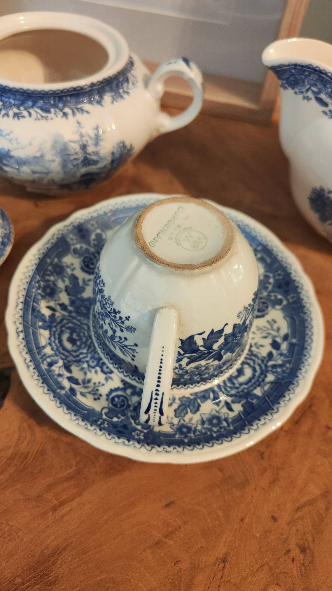 Villeroy & Boch "Burgenland" blue service trio – Vintage