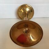 Asymmetrical brass candle holder