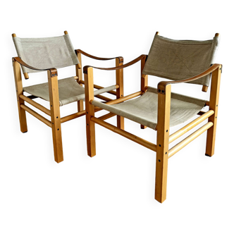 Pair of Safari armchairs