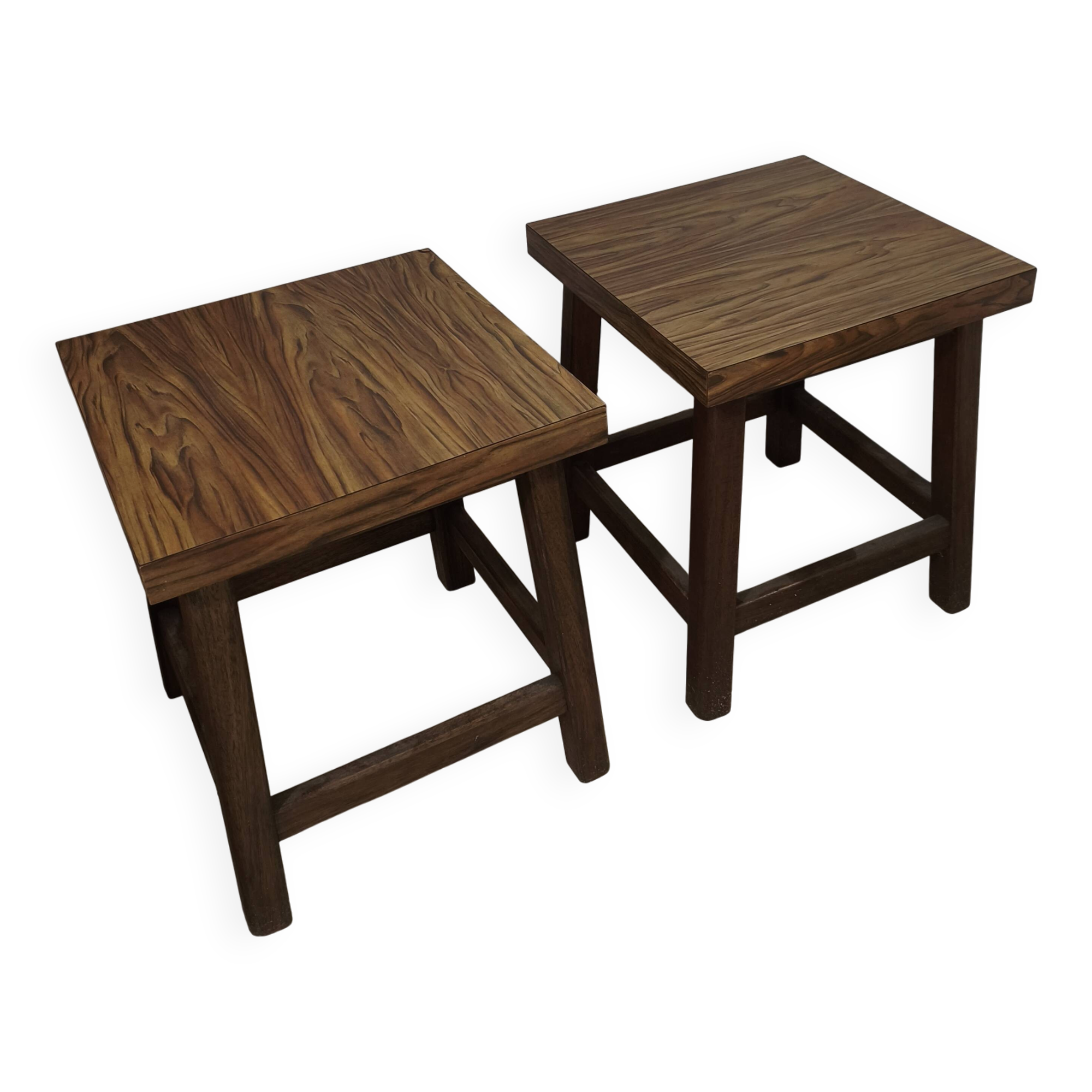 vintage wooden stools