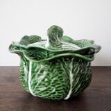 Souptureen and dish in cabbage slip