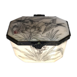 Engraved bone pill box