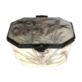Engraved bone pill box